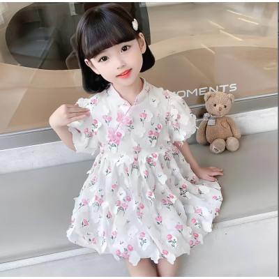 dress girls geranna mini flow butterfly CHN 38 (032801 B) - dress anak perempuan  